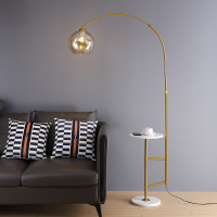 玻璃钓鱼落地灯客厅卧室北欧极简轻奢简约创意遥控沙发边墙角台灯