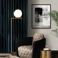 北欧ins风卧室书房现公立灯玻璃圆球网红轻奢客厅沙发落地灯