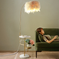 北欧极简轻奢双茶几钓鱼落地灯客厅沙发卧室床头阅读网红立式台灯