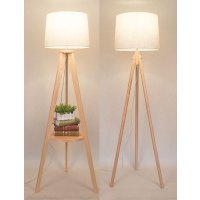 落地灯卧室客厅办公室简约现代北欧日式实木温馨立式三角创意个性