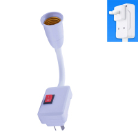 led插头灯两三插带开关直插超亮直播补光节能美甲纹绣镜前化妆灯|万向灯座两插(不配灯泡)