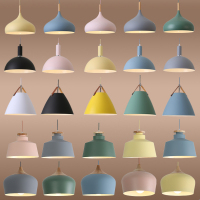 北欧餐厅吊灯马卡龙办公室灯具复古工业风饭店咖啡厅服装店铺灯罩