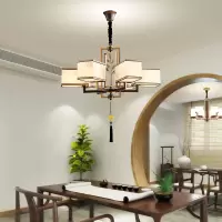 新中式灯具简约中国风禅意大厅吊灯家用卧室餐厅灯创意现代客厅灯