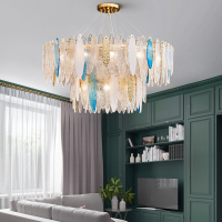 后现代轻奢客厅玻璃彩色吊灯北欧卧室书房设计师创意样板房餐厅灯