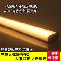 led光控人体感应小夜灯充电 走廊过道玄关衣橱柜感应灯起夜灯喂奶