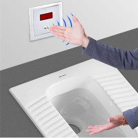 蹲便感应器暗装冲水阀全自动厕所蹲坑式大便池明装红外线电磁配件