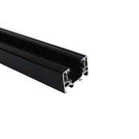 高端led轨道灯家用配件三线单回路四线三回路轨道导轨|四线黑色明装1米