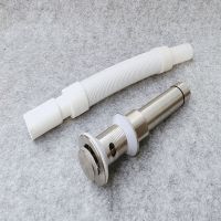 面盆下水器304不锈钢下水弹跳翻板洗手盆洗脸盆防臭管下水器|带普通下水管 304不锈钢下水器[不带溢水弹跳款]