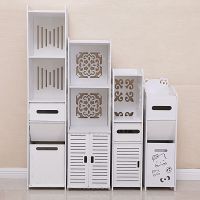 卫生间置物架收纳架多功能防水收纳柜落地式浴室专用马桶边柜纸盒