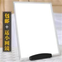 单面台式化妆镜高清梳妆便携折叠镜随身镜美容镜公主镜宿舍简约镜|白色大号L