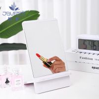 时尚桌面化妆镜台式便捷可旋转卡通公主镜学生宿舍梳妆收纳美容镜|简约版白色