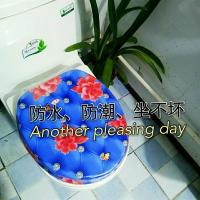 防水加厚马桶盖彩色坐便盖老式马桶盖马桶座圈木质泡沫坐便器盖板