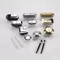 坐便器水箱配件冲水按钮金色双按连体圆形长方形按键老式马桶按钮