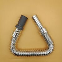 面盆下水器排水管内嵌钢丝塑料伸缩管洗手盆防臭加厚下水软管|电镀软头下水管带钢丝 1根装