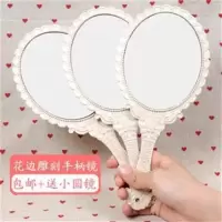 高清手柄化妆镜手拿手持镜子美容院专用便携随身牙科牙医单面镜|纳米色