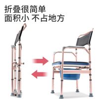 老人坐便椅可折叠坐便器家用移动马桶凳老年孕妇坐厕大便椅残疾人