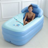 浴缸泡澡桶充气成人全身可折叠浴桶洗澡桶沐浴桶加厚塑料家用浴盆