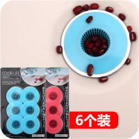 6个装厨房水槽过滤网浴室洗脸水池过滤网毛发过滤网防堵塞地漏网