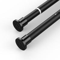 顶天立地衣帽架多功能室内挂衣架落地卧室简易免打孔伸缩杆晾衣架|[磨砂黑] 一杆四黑翅