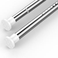 顶天立地衣帽架多功能室内挂衣架落地卧室简易免打孔伸缩杆晾衣架|[不锈钢] 一杆五白翅