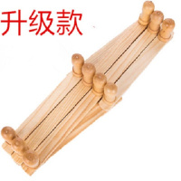 菱形松木伸缩折叠衣帽架墙上大衣服挂钩帽子毛巾活动架晾衣架|升级款