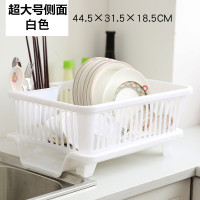 碗架 厨房用品沥水碗架厨房碗盘置物架碟筷子收纳架收纳篮置物架|侧面超大号白色