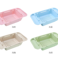 洗菜盆沥水篮可伸缩水槽沥水架厨房家用水果洗菜洗碗菜篮子置物架|沥水篮架-随机2只装