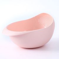 淘米神器加厚洗菜盆沥水篮塑料洗水果篮厨房日用品家用菜篮子菜筐|粉色-加厚款