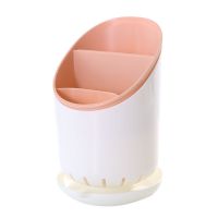 筷子笼多功能沥水篮筷子盒厨房餐具筷子筒塑料沥水筷子架收纳置架|KL--[筷笼]粉 [单个装]