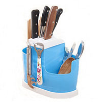 三格置物沥水筷笼沥水篮 多功能厨房收纳架 厨房工具置物架|三格沥水篮