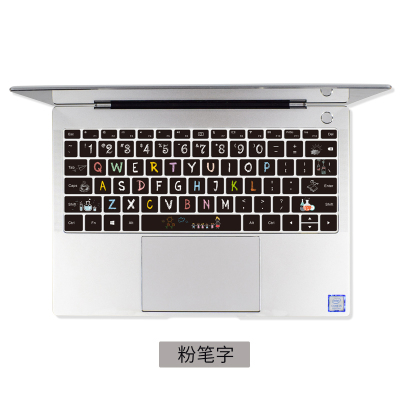 华为matebook14键盘膜d15.6荣耀magicbook15笔记本mate1|TPU不掉色-粉笔字[拍下留言型号]