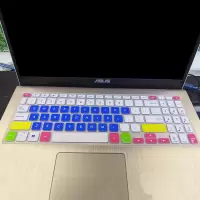 v5000f华硕顽石6代fl8700fl8700fjy5200笔记本键盘保护膜15.6寸电脑贴fl870|五彩蓝()