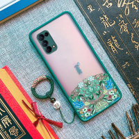 新年红色牛年reno5手机壳中国风国潮reno5pro磨砂情侣潮男女款reno5保护套硅胶网红防摔挂绳全包外壳