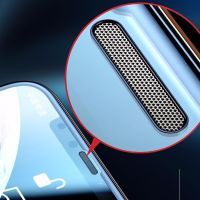 x xs xr全屏覆盖钢化膜12promax高清听筒金属防尘网抗蓝光膜