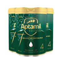 有效期到26年5月-三罐装-Aptamil 澳洲爱他美光耀系列 奇迹绿罐 有机A2蛋白婴幼儿配方奶粉4段 900g/罐