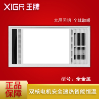 XIGR王牌 智能电器 浴霸(全金属)安全速热 强劲双核取暖浴霸卫生间 多功能浴室暖风机