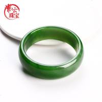 紫云珠宝 和田玉手镯老坑碧玉满绿女士款收藏级玉镯子 新疆A货附证书 58mm 58mm