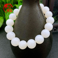 紫云珠宝 和田玉手链手串男女款青白玉原石玉石单圈手串礼物 ZYY382192