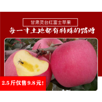 【72小时发货】【吃货果】甘肃灵台红富士苹果5斤三层纸袋农家肥精品果（2件起拍为一箱）