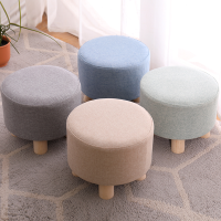 茶几矮凳家用客厅凳子门口换鞋凳木艺圆凳创意凳子成人儿童软板凳