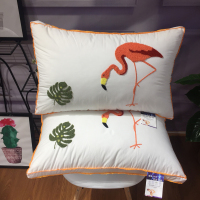 全棉枕头毛巾绣单人软枕卡通枕芯学生枕护颈椎家用枕一对拍二