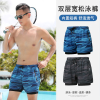 佑游泳裤男士泡温泉防尴尬宽松游泳裤新款速干泳衣男套装专业游泳装备