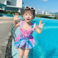 儿童泳衣女童2022新款小童洋气可爱连体婴幼儿亲肤公主宝宝游泳衣