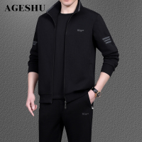 中年人运动套装男士爸爸春装休闲服三件套中老年人运动服男父亲装