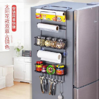 多功能收纳架厨房多层置物架调味料墙壁抖音挂架桌上双层实用挂钩 双篮升级款-古铜色