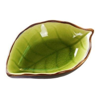 陶瓷小蝶子院香薰碗精油调配碗spa碗 醋酱油碟调味碟小菜盘子 浅黄树叶
