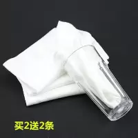 擦杯子无痕毛巾打干布不留痕饭店专用抹布加厚韩国餐具白色酒店 30x30cm_白色[3条装]