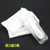 擦杯子无痕毛巾打干布不留痕饭店专用抹布加厚韩国餐具白色酒店 40x50cm_白色[3条装]