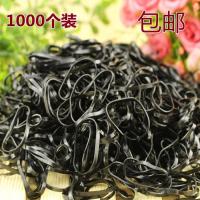 丸子影楼皮筋黑色一次性造型少女弹力美发店中号橡皮筋幼儿园头绳 黑色中号皮筋(500个)装