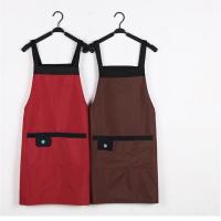 煮饭保护家用洗衣耐磨口袋背防水围裙干家务炒菜厨房用品透气绘画 可爱熊黑色带扣(超防水)